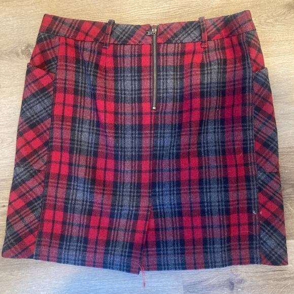Vintage 80's Eddie Bauer Red Plaid Women's Skirt Size 10 - Picture 3 of 3